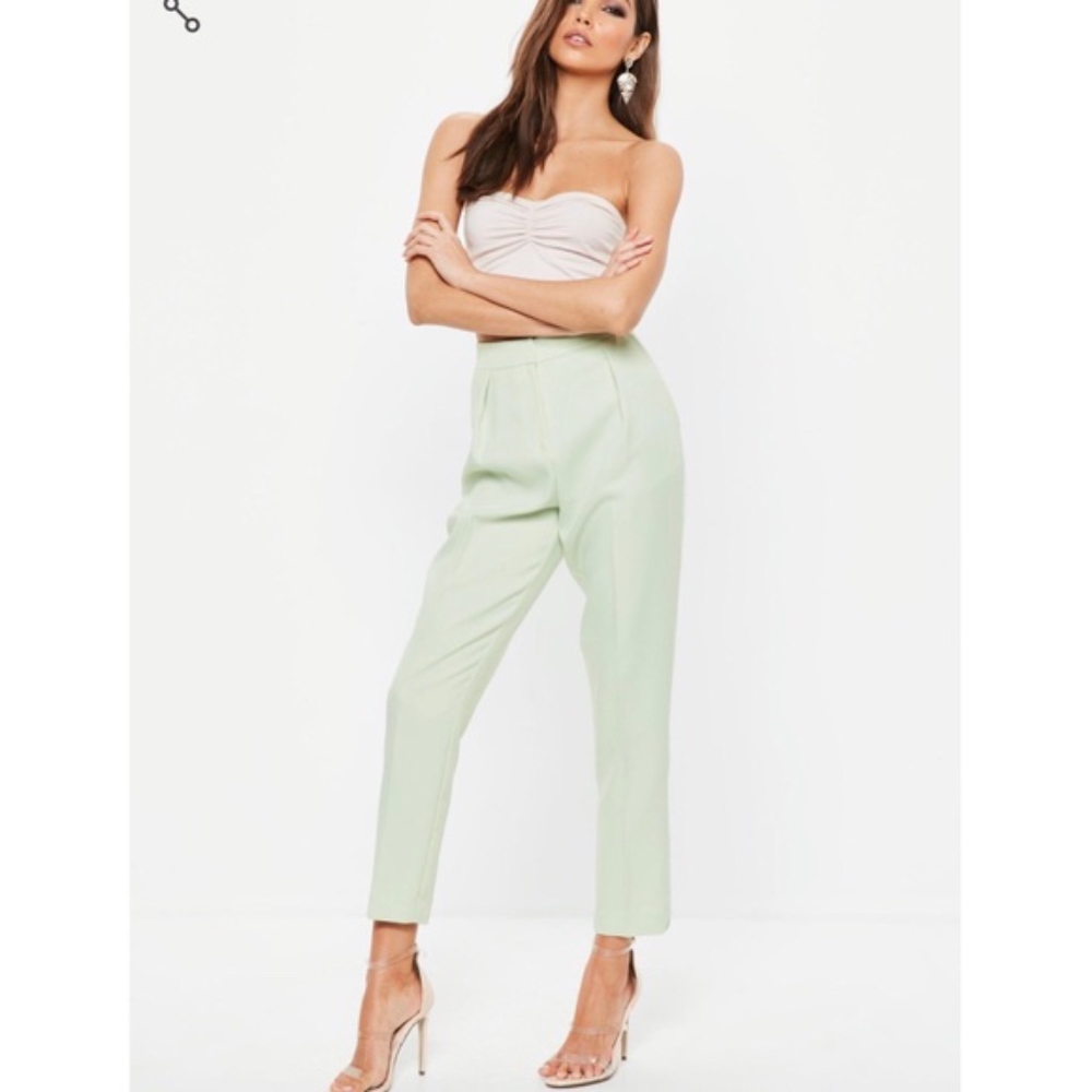 Mint Missguided Cigarette Pants
